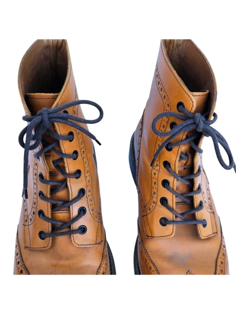 Mr. B's Gentlemen's Boutique for Aldo Brogue Ankle Boots Honey Brown Sz 9.5